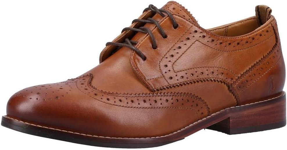 Chaussure richelieu femme en cuir marron style vintage.