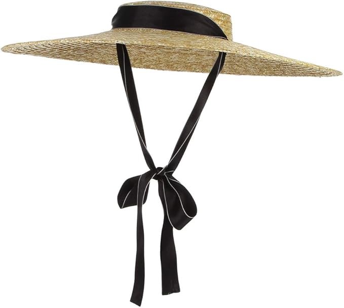 Capeline en paille vintage pour femmes